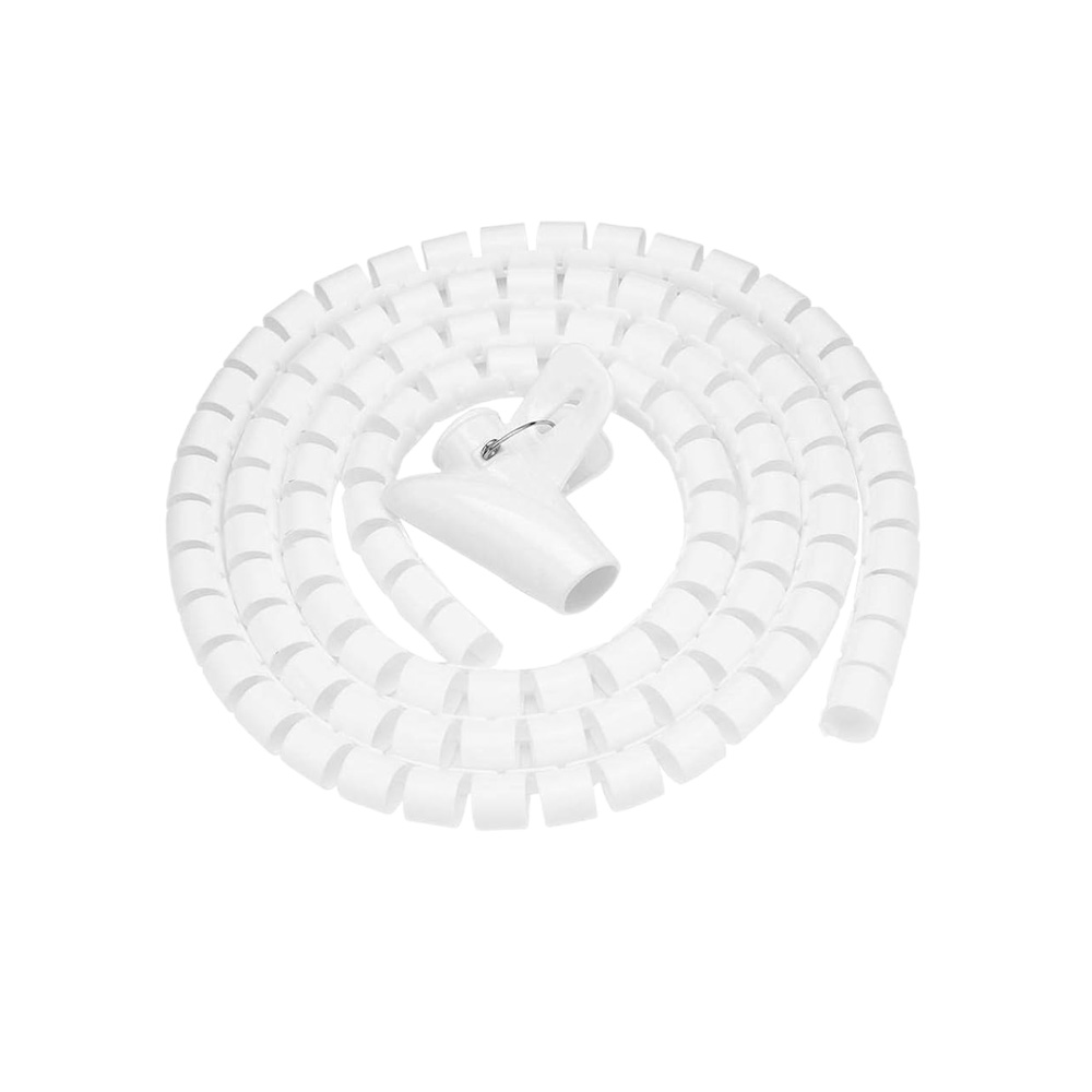 CUBRE CABLE ORGANIZADOR ANCHO 1.5MM. 2 METROS PLASTICO BLANCO