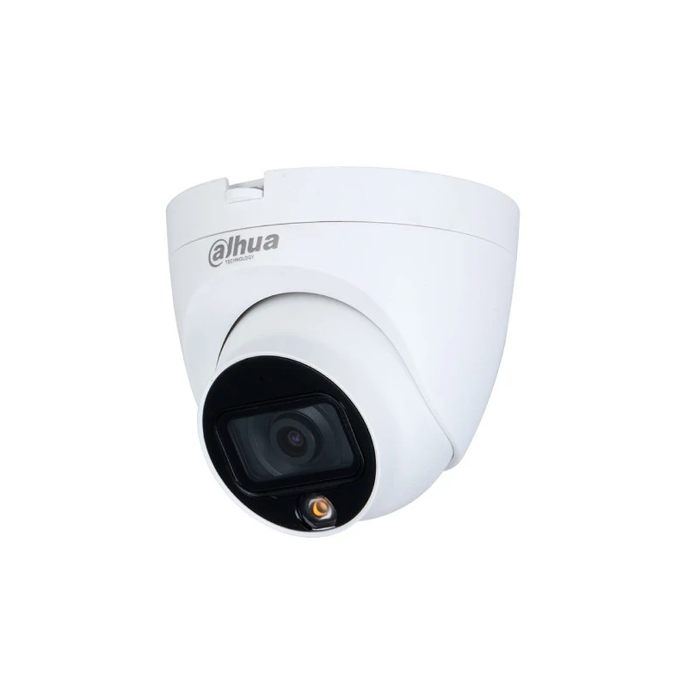 Cámara Dahua Domo 2MP Full Color Lente 2.8 Semi Metálica IR 20MTS IP67 con Audio