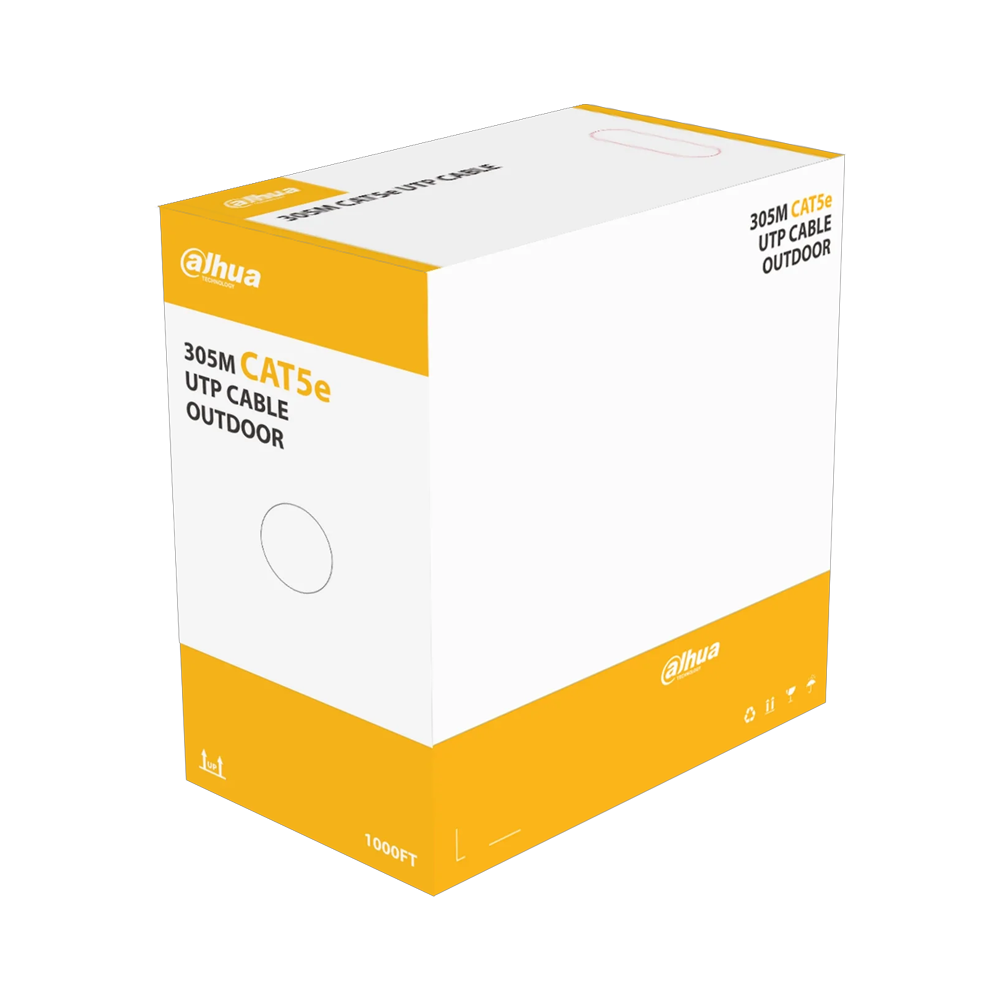 Cable UTP Cat 5eu Exterior 305M 99.97% Cobre Dahua