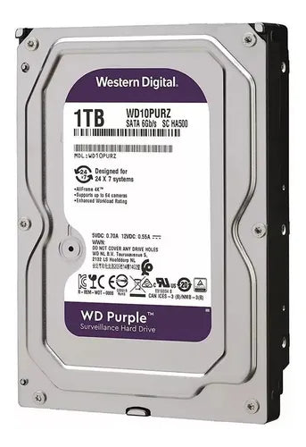 Disco Duro Interno 1TB para CCTV Purple Western Digital