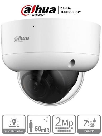 Cámara HDCVI Domo Dahua 2MP Varifocal Motorizada 2.7 a 12 mm DAHUA