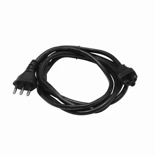 0.6MT Negro Trebol-C5-Hembra Chile-Macho Cable de Poder 6A 3X0.75MM2 60CM
