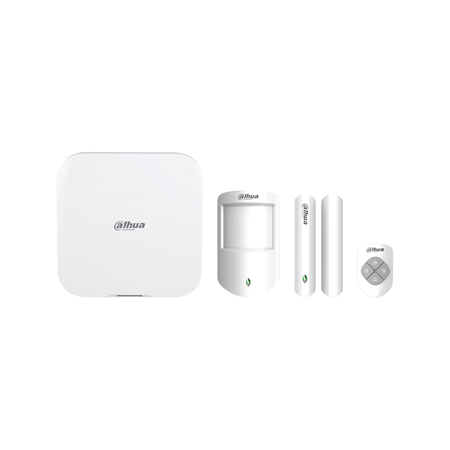 Kit de Alarma Inalámbrica WiFi/4G: Central + PIR + Magnético + Control Dahua