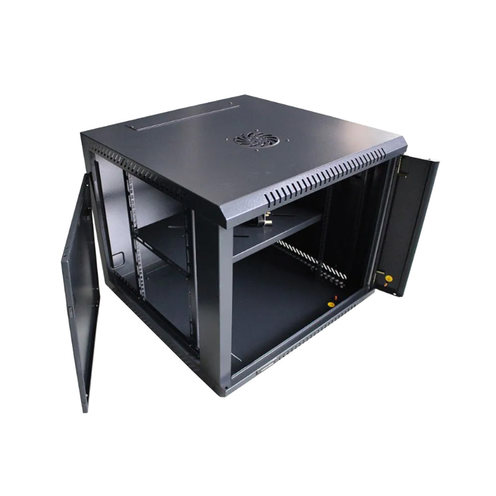 RACK Gabinete 19 9U 600x450 con Ventilador Desarmado