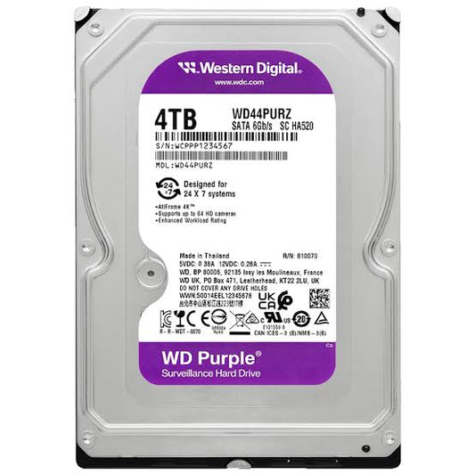 Disco Duro 4 TB Videovigilancia WD Purple WesternDigital