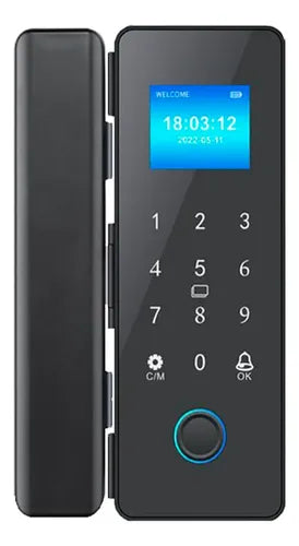 Cerradura inteligente puerta vidrio WIFI desbloqueo biométrico por huella tarjeta código control remoto móvil Tuya